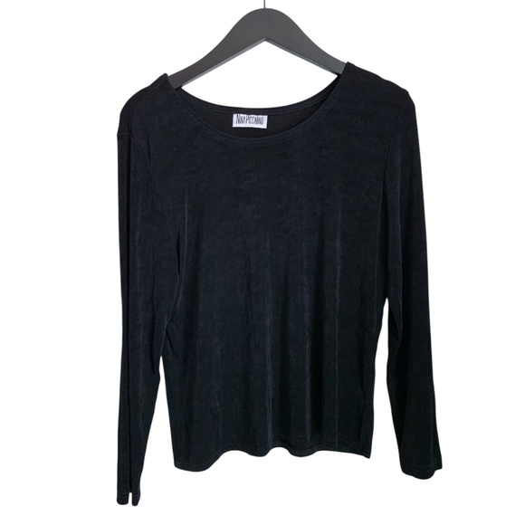Nina Piccalino Tops - Vintage Nina Piccaino Black Shirt Sz M/L Travel Long Sleeve Top